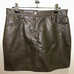 Faux Leather Skirt